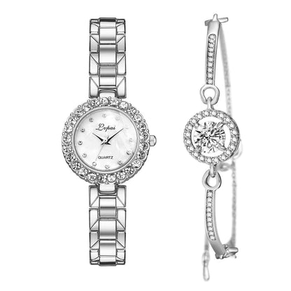 Women's Quartz Watch and Bracelet Set (Two Pieces)