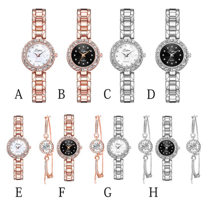 Women's Quartz Watch and Bracelet Set (Two Pieces)