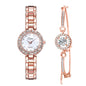 Women's Quartz Watch and Bracelet Set (Two Pieces)