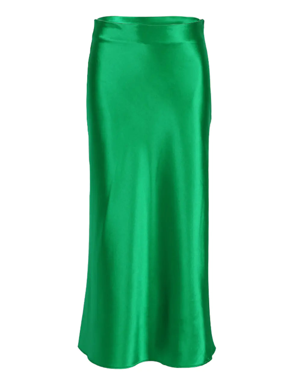 Elegant Satin Mid-Length Skirt