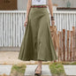 Elegant High Waist A-Line Skirt