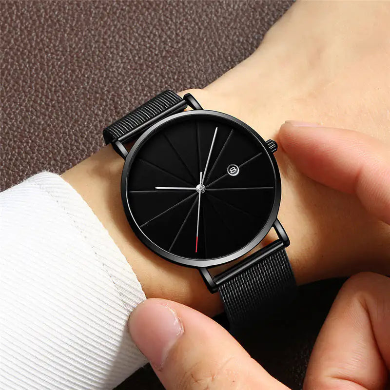 Sleek Steel Quartz Watch