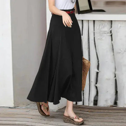 Elegant High Waist A-Line Skirt