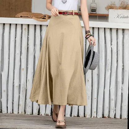 Elegant High Waist A-Line Skirt